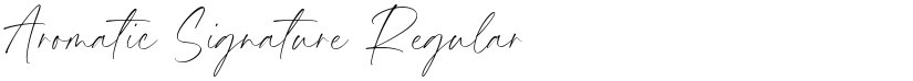 Aromatic Signature font download
