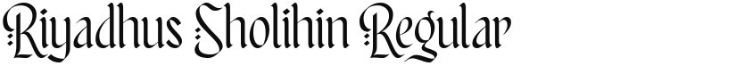 Riyadhus Sholihin font download