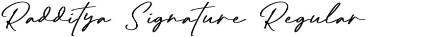 Radditya Signature font download