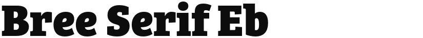 Bree Serif Eb font download