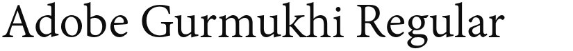 Adobe Gurmukhi font download