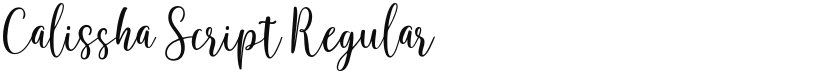 Calissha Script font download