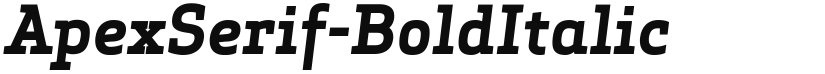 Apex Serif Bold Italic font download