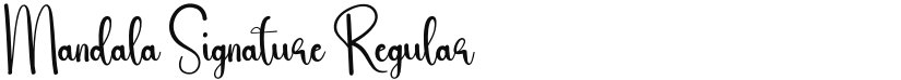 Mandala Signature font download