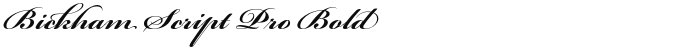 Bickham Script Pro Bold