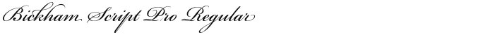 Bickham Script Pro Regular