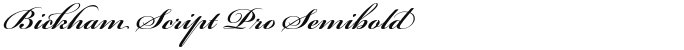 Bickham Script Pro Semibold