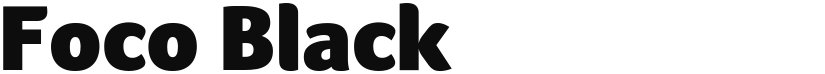 Foco Black font download