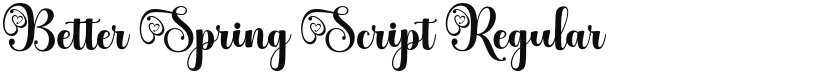 Better Spring Script font download