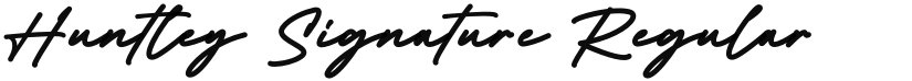 Huntley Signature font download