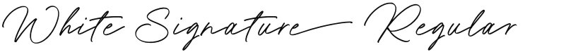White Signature font download