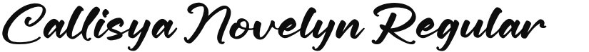 Callisya Novelyn font download