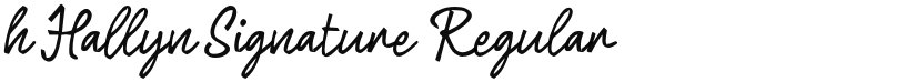 h Hallyn Signature font download