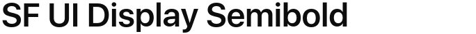 SF UI Display Semibold