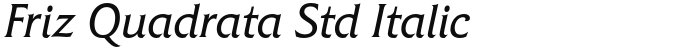 Friz Quadrata Std Italic