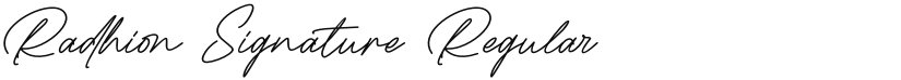 Radhion Signature font download