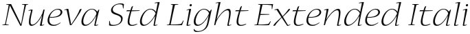 Nueva Std Light Extended Italic