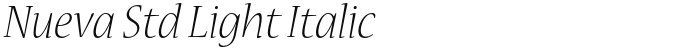 Nueva Std Light Italic