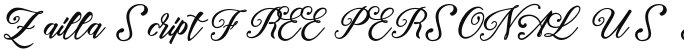 Zailla Script FREE PERSONAL US Script