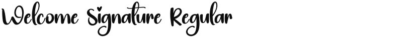 Welcome Signature font download