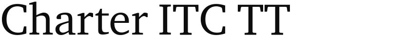 Charter ITC TT font download