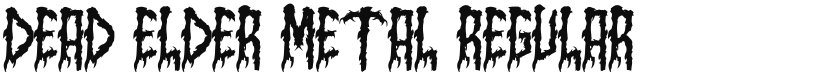 Dead Elder Metal font download