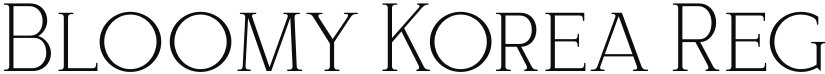 Bloomy Korea font download