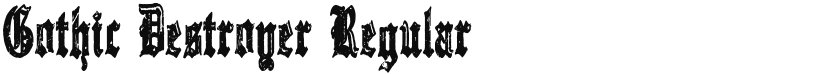 Gothic Destroyer font download
