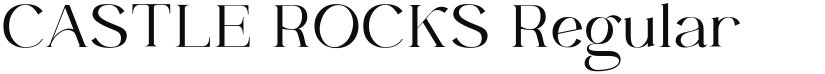 CASTLE ROCKS font download