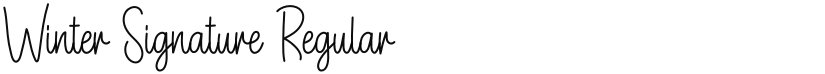 Winter Signature font download