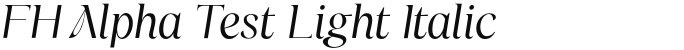 FH Alpha Test Light Italic