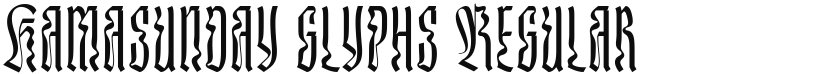 Kamasunday glyphs font download