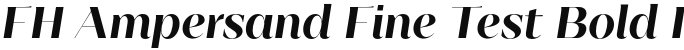 FH Ampersand Fine Test Bold Italic