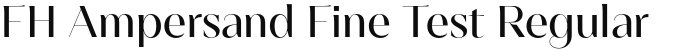 FH Ampersand Fine Test Regular