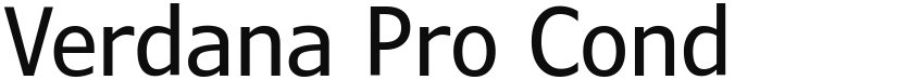 Verdana Pro Cond font download