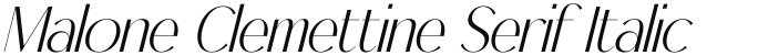Malone Clemettine Serif Italic