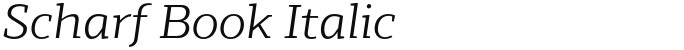 Scharf Book Italic