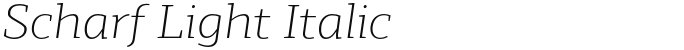 Scharf Light Italic