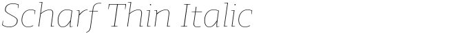 Scharf Thin Italic