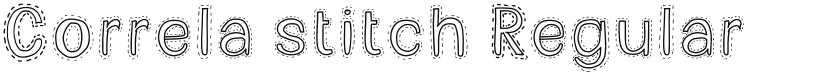 Correla stitch font download