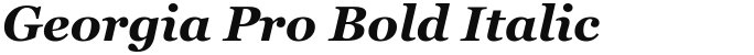 Georgia Pro Bold Italic