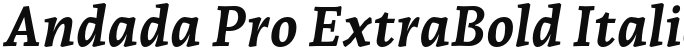 Andada Pro ExtraBold Italic