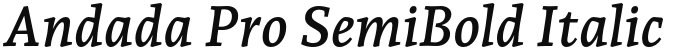 Andada Pro SemiBold Italic