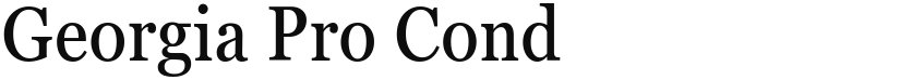 Georgia Pro Cond font download