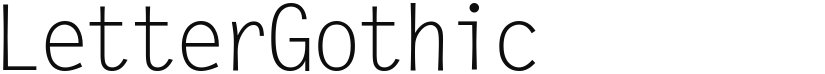 LetterGothic font download