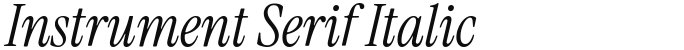 Instrument Serif Italic