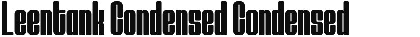 Leentank Condensed font download