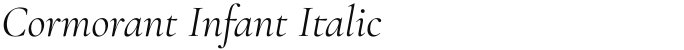 Cormorant Infant Italic