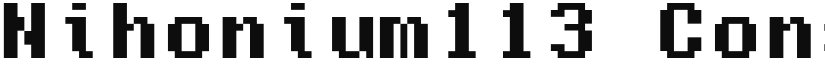 Nihonium113 Console font download
