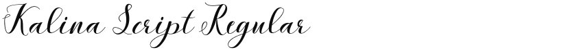 Kalina Script font download